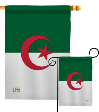 Algeria - Nationality Flags of the World Vertical Impressions Decorative Flags HG108216 Made In USA