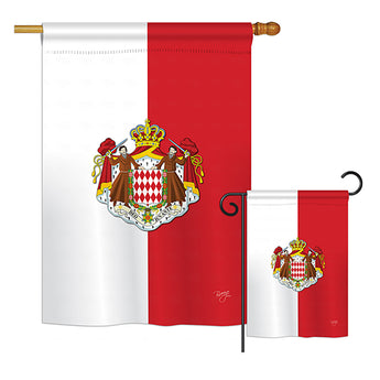 Monaco - Nationality Flags of the World Vertical Impressions Decorative Flags HG108322 Printed In USA