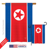 North Korea - Nationality Flags of the World Vertical Impressions Decorative Flags HG108328 Printed In USA