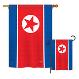 North Korea - Nationality Flags of the World Vertical Impressions Decorative Flags HG108328 Printed In USA