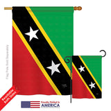 Saint Saint Kitts and Nevis - Nationality Flags of the World Vertical Impressions Decorative Flags HG108345 Printed In USA