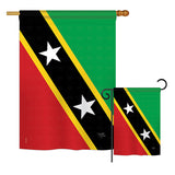 Saint Saint Kitts and Nevis - Nationality Flags of the World Vertical Impressions Decorative Flags HG108345 Printed In USA