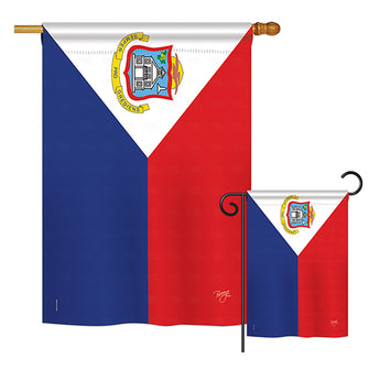 Saint Marteen - Nationality Flags of the World Vertical Impressions Decorative Flags HG108348 Printed In USA