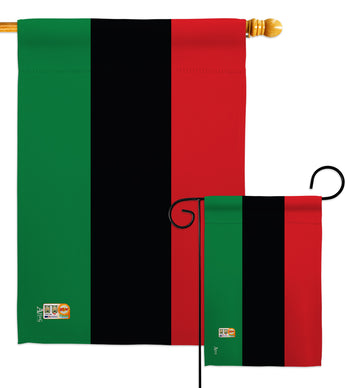 African American - Nationality Flags of the World Vertical Impressions Decorative Flags HG140001 Made In USA