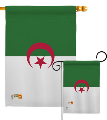 Algeria - Nationality Flags of the World Vertical Impressions Decorative Flags HG140005 Made In USA