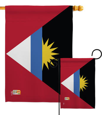 Antigua & Barbuda - Nationality Flags of the World Vertical Impressions Decorative Flags HG140009 Made In USA