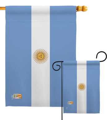 Argentina - Nationality Flags of the World Vertical Impressions Decorative Flags HG140010 Made In USA