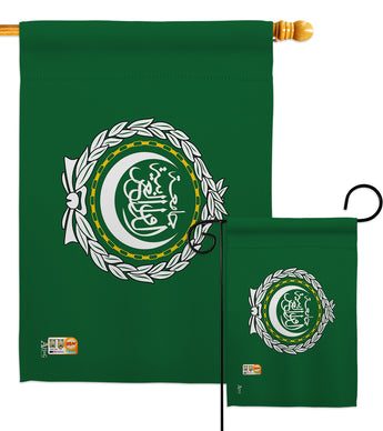 Arab League - Nationality Flags of the World Vertical Impressions Decorative Flags HG140011 Made In USA