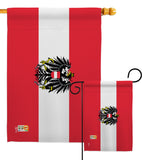 Austria w/Eagle - Nationality Flags of the World Vertical Impressions Decorative Flags HG140016 Made In USA