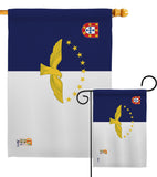 Azores - Nationality Flags of the World Vertical Impressions Decorative Flags HG140019 Made In USA