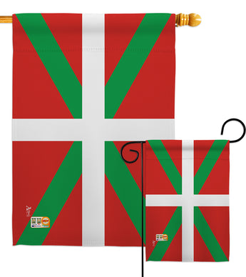 Basque Lands - Nationality Flags of the World Vertical Impressions Decorative Flags HG140024 Made In USA
