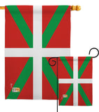 Basque Lands - Nationality Flags of the World Vertical Impressions Decorative Flags HG140024 Made In USA