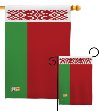 Belarus - Nationality Flags of the World Vertical Impressions Decorative Flags HG140026 Made In USA