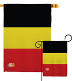 Belgium - Nationality Flags of the World Vertical Impressions Decorative Flags HG140027 Made In USA