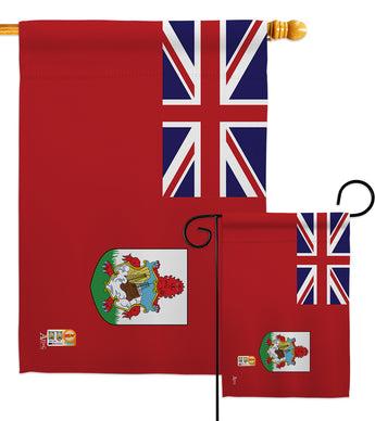 Bermuda - Nationality Flags of the World Vertical Impressions Decorative Flags HG140030 Made In USA