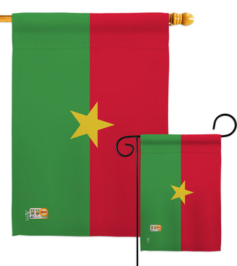 Burkina Faso - Nationality Flags of the World Vertical Impressions Decorative Flags HG140041 Made In USA