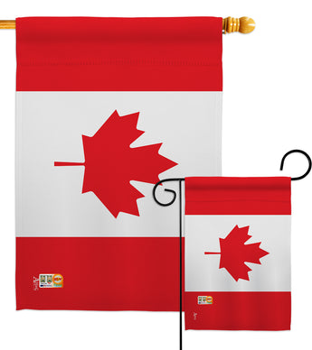 Canada - Nationality Flags of the World Vertical Impressions Decorative Flags HG140046 Made In USA