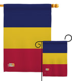 Chad - Nationality Flags of the World Vertical Impressions Decorative Flags HG140050 Made In USA