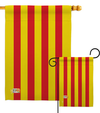 Catalonia - Nationality Flags of the World Vertical Impressions Decorative Flags HG140053 Made In USA