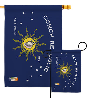 Conch Republic - Nationality Flags of the World Vertical Impressions Decorative Flags HG140054 Made In USA