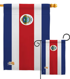 Costa Rica - Nationality Flags of the World Vertical Impressions Decorative Flags HG140060 Made In USA