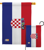 Croatia - Nationality Flags of the World Vertical Impressions Decorative Flags HG140061 Made In USA