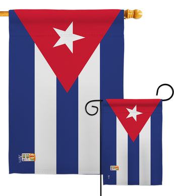 Cuba - Nationality Flags of the World Vertical Impressions Decorative Flags HG140062 Made In USA