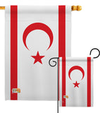 Cyprus Northern - Nationality Flags of the World Vertical Impressions Decorative Flags HG140065 Made In USA