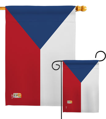 Czech Republic - Nationality Flags of the World Vertical Impressions Decorative Flags HG140066 Made In USA