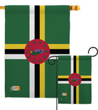 Dominica - Nationality Flags of the World Vertical Impressions Decorative Flags HG140069 Made In USA