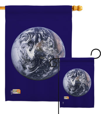 Earth - Nationality Flags of the World Vertical Impressions Decorative Flags HG140071 Made In USA
