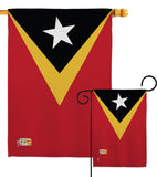 East Timor - Nationality Flags of the World Vertical Impressions Decorative Flags HG140072 Made In USA