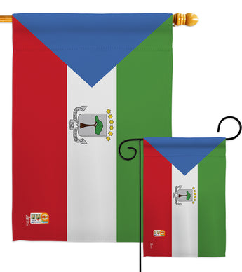 Equatorial Guinea - Nationality Flags of the World Vertical Impressions Decorative Flags HG140077 Made In USA