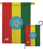 Ethiopia - Nationality Flags of the World Vertical Impressions Decorative Flags HG140080 Made In USA
