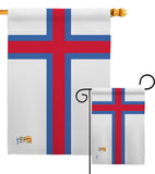 Faroe Islands - Nationality Flags of the World Vertical Impressions Decorative Flags HG140083 Made In USA