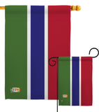 Gambia - Nationality Flags of the World Vertical Impressions Decorative Flags HG140088 Made In USA