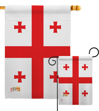 Georgia Republic - Nationality Flags of the World Vertical Impressions Decorative Flags HG140089 Made In USA