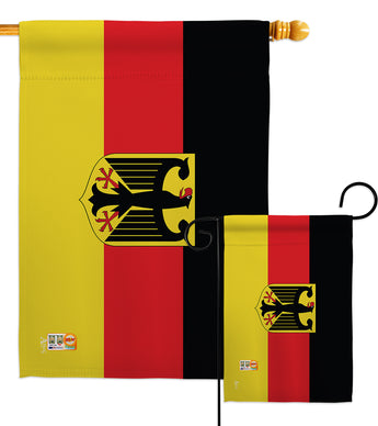 Germany w/Eagle - Nationality Flags of the World Vertical Impressions Decorative Flags HG140090 Made In USA