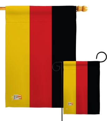 Germany - Nationality Flags of the World Vertical Impressions Decorative Flags HG140091 Made In USA