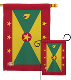 Grenada - Nationality Flags of the World Vertical Impressions Decorative Flags HG140096 Made In USA