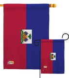 Haiti - Nationality Flags of the World Vertical Impressions Decorative Flags HG140103 Made In USA