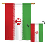 Iran - Nationality Flags of the World Vertical Impressions Decorative Flags HG140110 Printed In USA