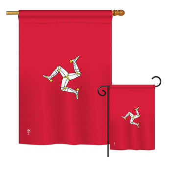 Isle of Man - Nationality Flags of the World Vertical Impressions Decorative Flags HG140115 Printed In USA