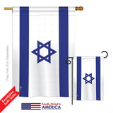 Israel - Nationality Flags of the World Vertical Impressions Decorative Flags HG140116 Printed In USA