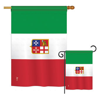 Italian Ensign - Nationality Flags of the World Vertical Impressions Decorative Flags HG140118 Printed In USA