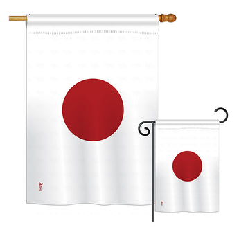 Japan - Nationality Flags of the World Vertical Impressions Decorative Flags HG140121 Printed In USA
