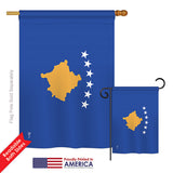 Kosovo - Nationality Flags of the World Vertical Impressions Decorative Flags HG140124 Printed In USA