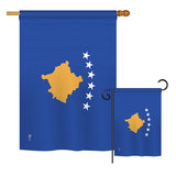 Kosovo - Nationality Flags of the World Vertical Impressions Decorative Flags HG140124 Printed In USA