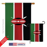 Kenya - Nationality Flags of the World Vertical Impressions Decorative Flags HG140126 Printed In USA