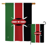 Kenya - Nationality Flags of the World Vertical Impressions Decorative Flags HG140126 Printed In USA